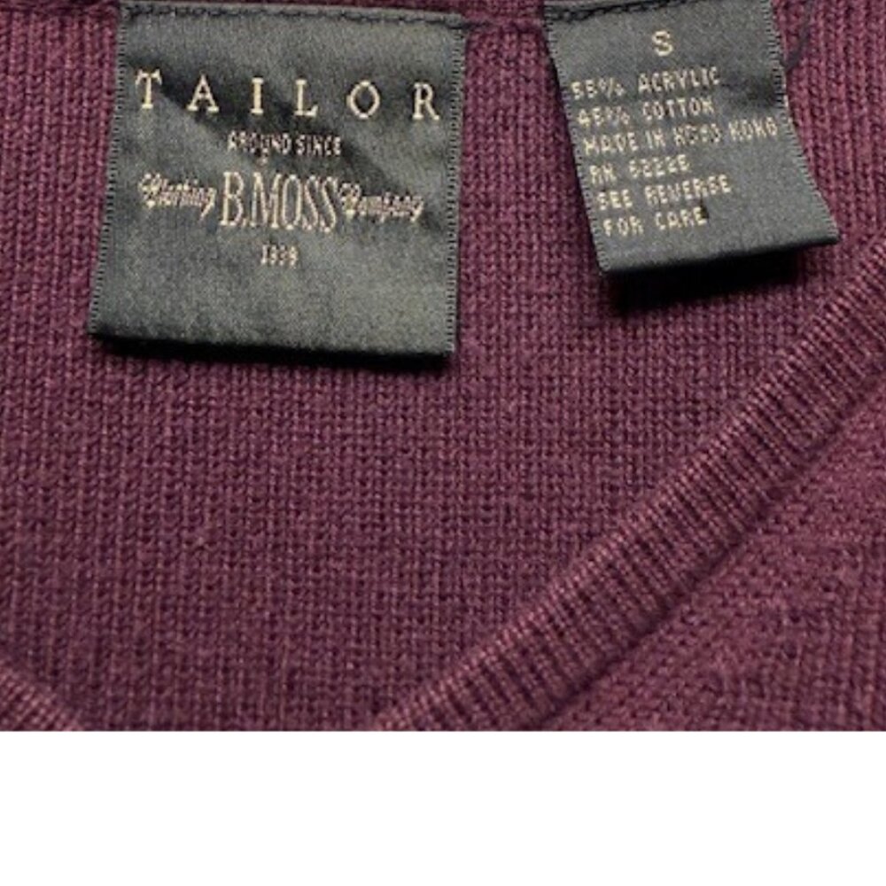 Tailor B. Moss Clothing Sweater Wine Size Small - Picture 3 of 5